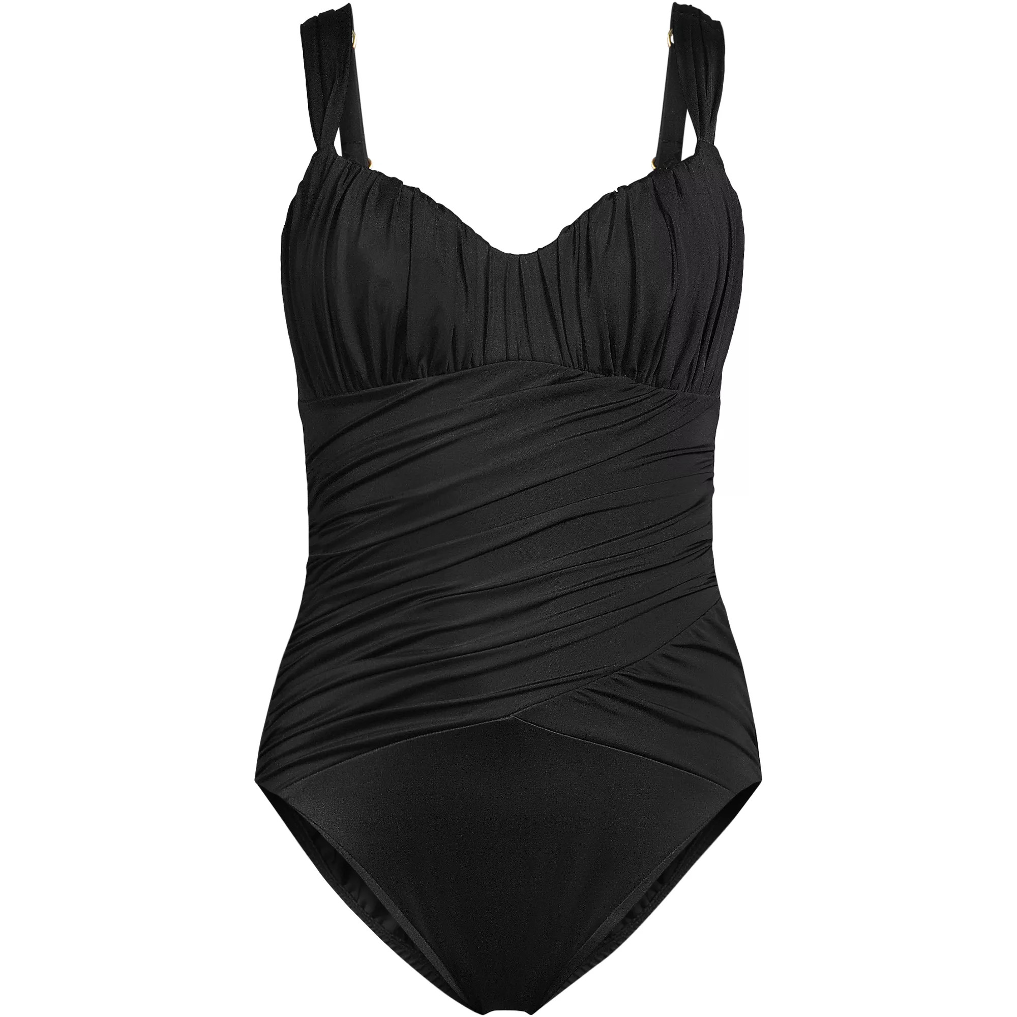 Women's Slender Lite Sweetheart Shirred One Piece | Lands' End (US)
