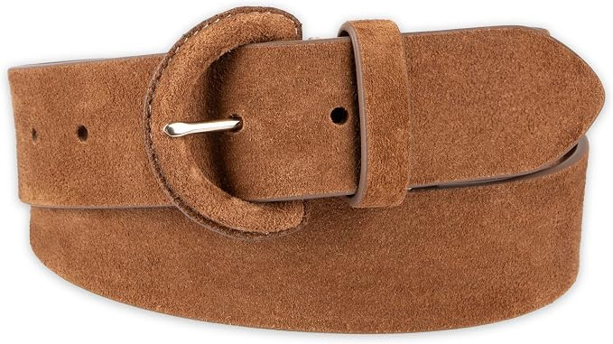 Cole Haan Women's Genuine Leather Covered Buckle Wide Width Belt for Dresses, Jeans, Trousers | Amazon (US)