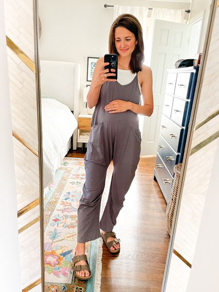Free People Hot Shot Onesie dupe from Amazon! Wearing a small, 36 weeks pregnant 

#LTKbaby #LTKbump