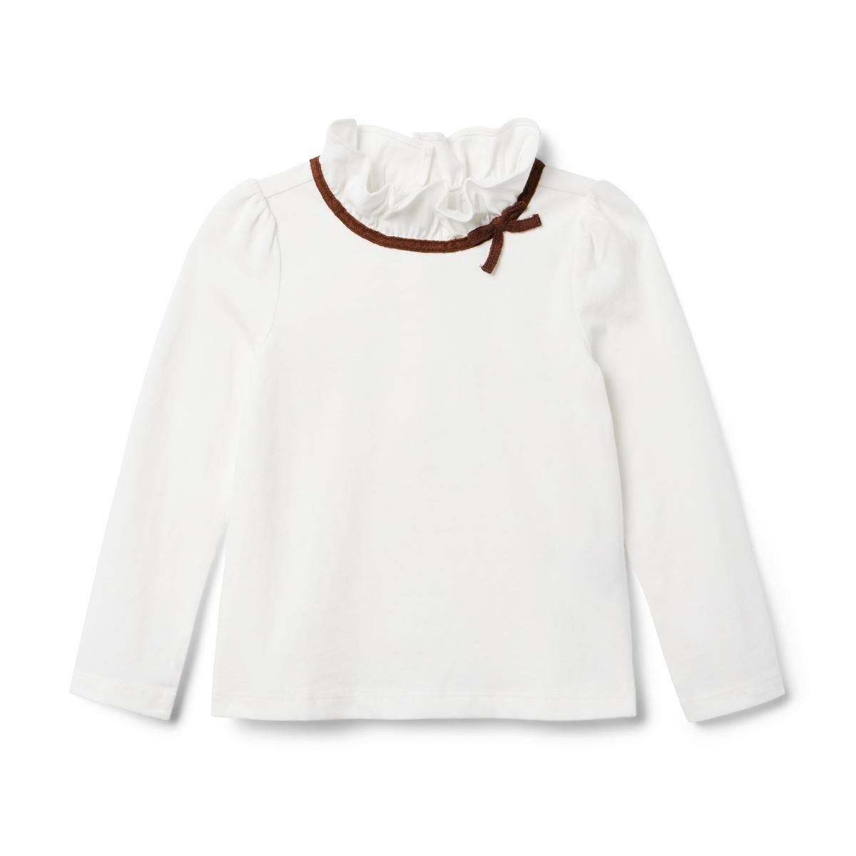 Ruffle Collar Bow Jersey Top | Janie and Jack