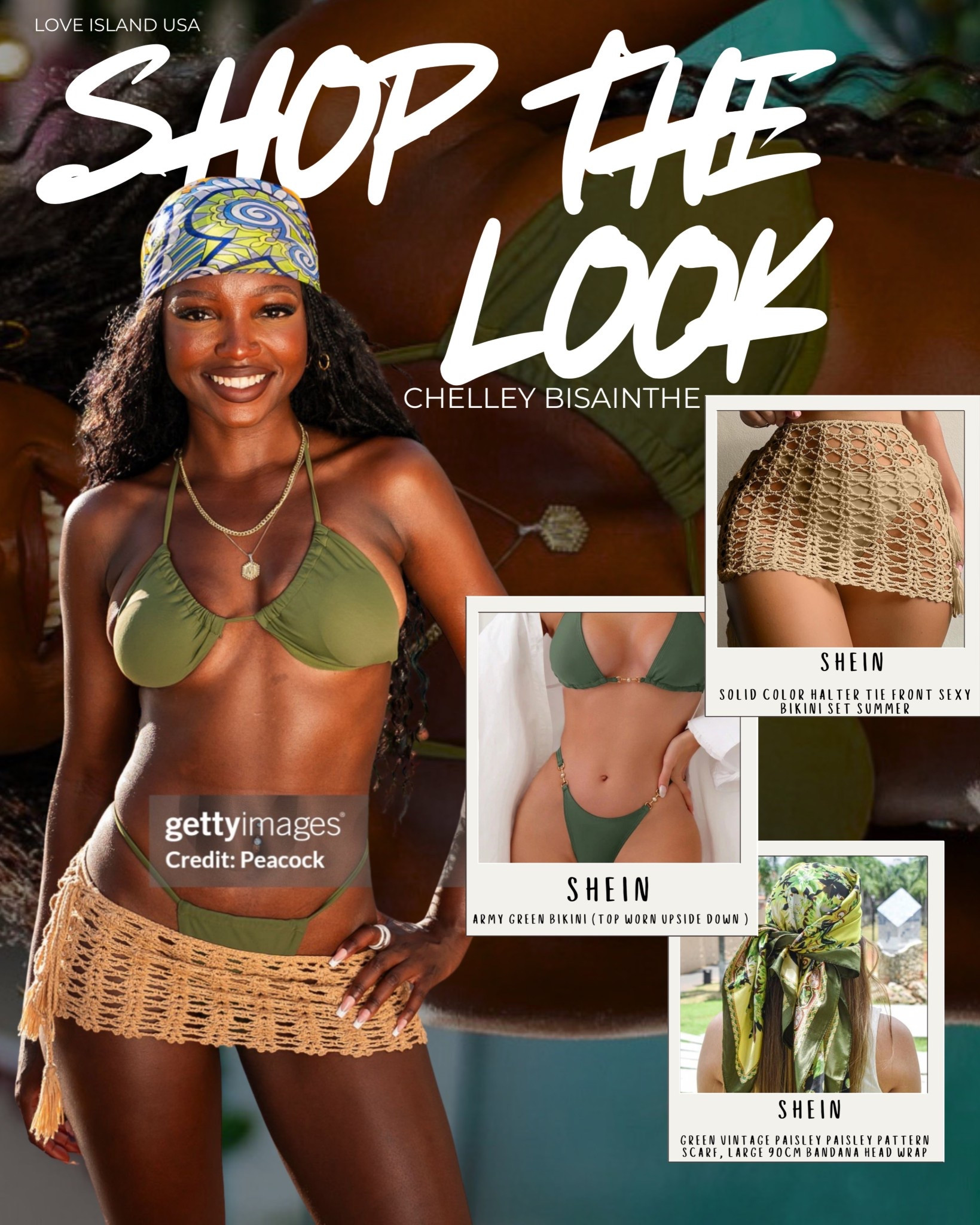 🌞 Chelley Bisainthé’s Upside-Down Bikini Hack — Love Island USA Season 7 🌞
Chelley just turned the villa green with envy in this army-green triangle SHEIN bikini (yes, she flipped the top upside-down for max lift — the viral #UpsideDownBikiniHack the Islanders swear by). 🏝️👙

Shop her full beach fit — tagged below:
• SHEIN Army-Green Triangle Bikini — wear it upside-down like Chelley for that bombshell fit.
• SHEIN Crochet Mini Sarong — trending “villa crochet cover-up” you’ll see all over my feed.
• SHEIN Paisley Bandana Head-Scarf — Chelley’s exact scarf sold out, but this budget dupe nails the same vintage-island energy for under $8.

Perfect for pool parties, vacay pics, or your next Love-Island-inspired photo dump. Everything is linked & shoppable right here — snag it before the next drop!

#ChelleyBisainthe #LoveIslandUSA #Season7 #UpsideDownBikini #UpsideDownBikiniHack #GreenBikini #IslandSwimwear #CrochetCoverUp #BandanaHeadscarf #VillaVibes #LoveIslandFashion #RealityTVStyle #ShopTheLook #LTKSwim #LTKFinds #SummerSwimwear #BeachwearTrend #ChelleyEdit #ChelleyLoveIsland

#LTKSwim #LTKStyleTip #LTKSeasonal