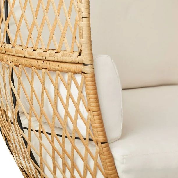 Better Homes & Gardens Ventura Boho Stationary Wicker Egg Chair | Walmart (US)