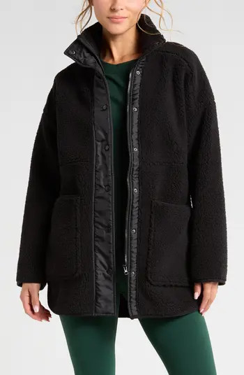 Zella Cozy Faux Shearling Jacket | Nordstrom | Nordstrom