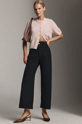 The Colette Crop Stretch-Twill Pants by Maeve | Anthropologie (US)