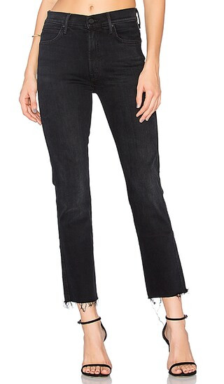 MOTHER The HW Rascal Ankle Fray in Blackbird | Revolve Clothing