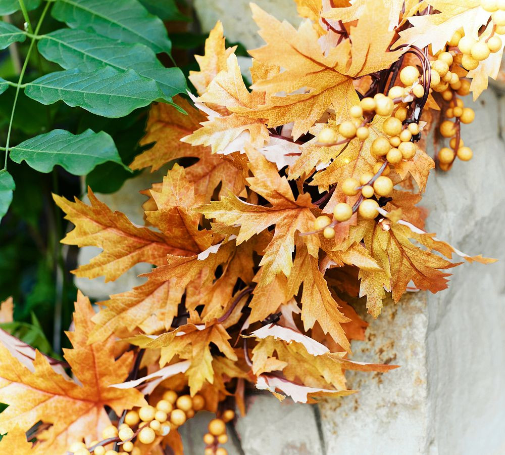 Handcrafted Lit Aspen Wreath & Garland | Pottery Barn (US)