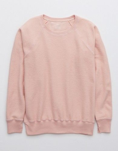 Aerie Textured Vintage Crew Sweatshirt | American Eagle Outfitters (US & CA)