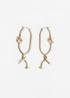 Oorbellen met metalen hangers | Mango NL
