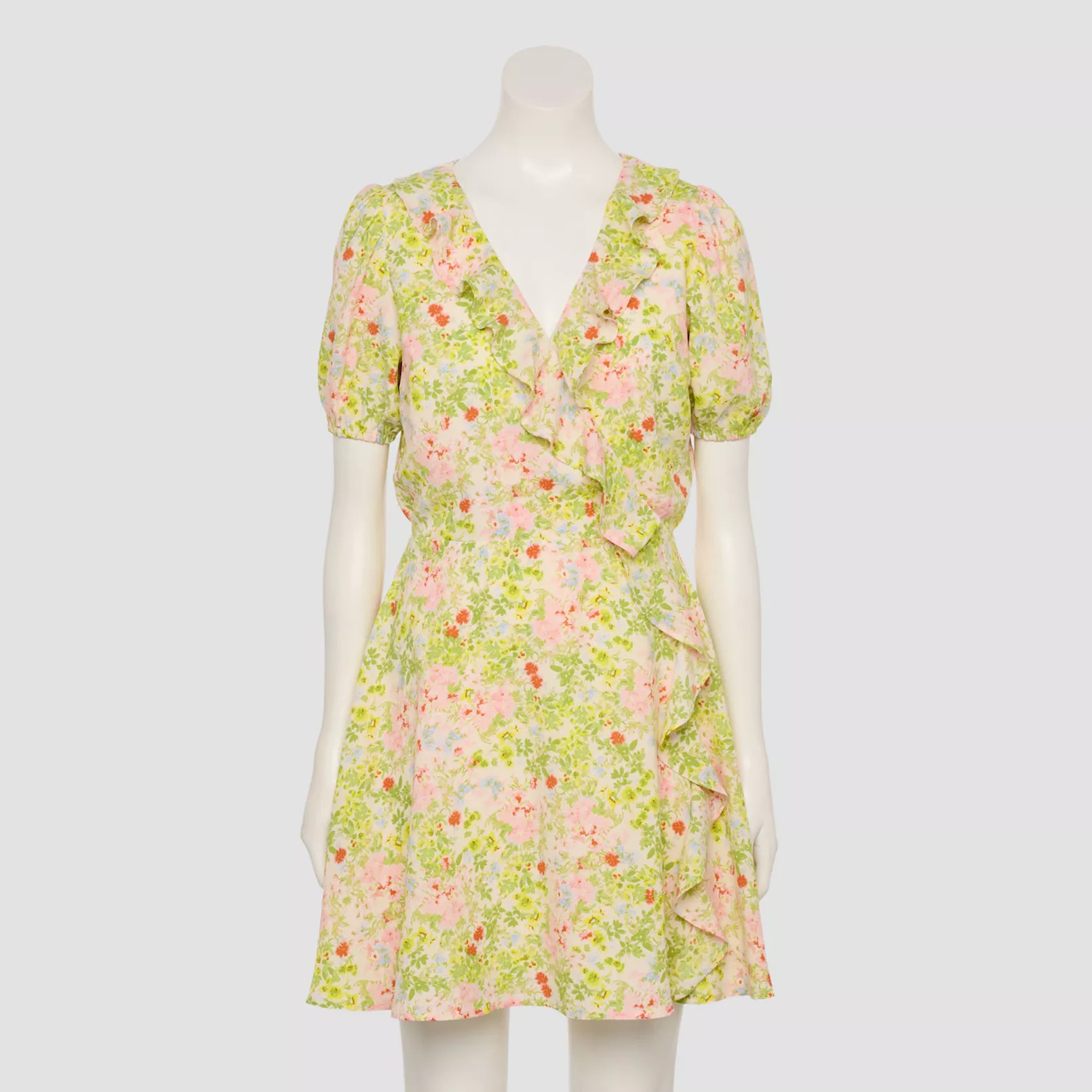 Women's LC Lauren Conrad Cascade Ruffle Balloon Sleeve Mini Dress | Kohl's
