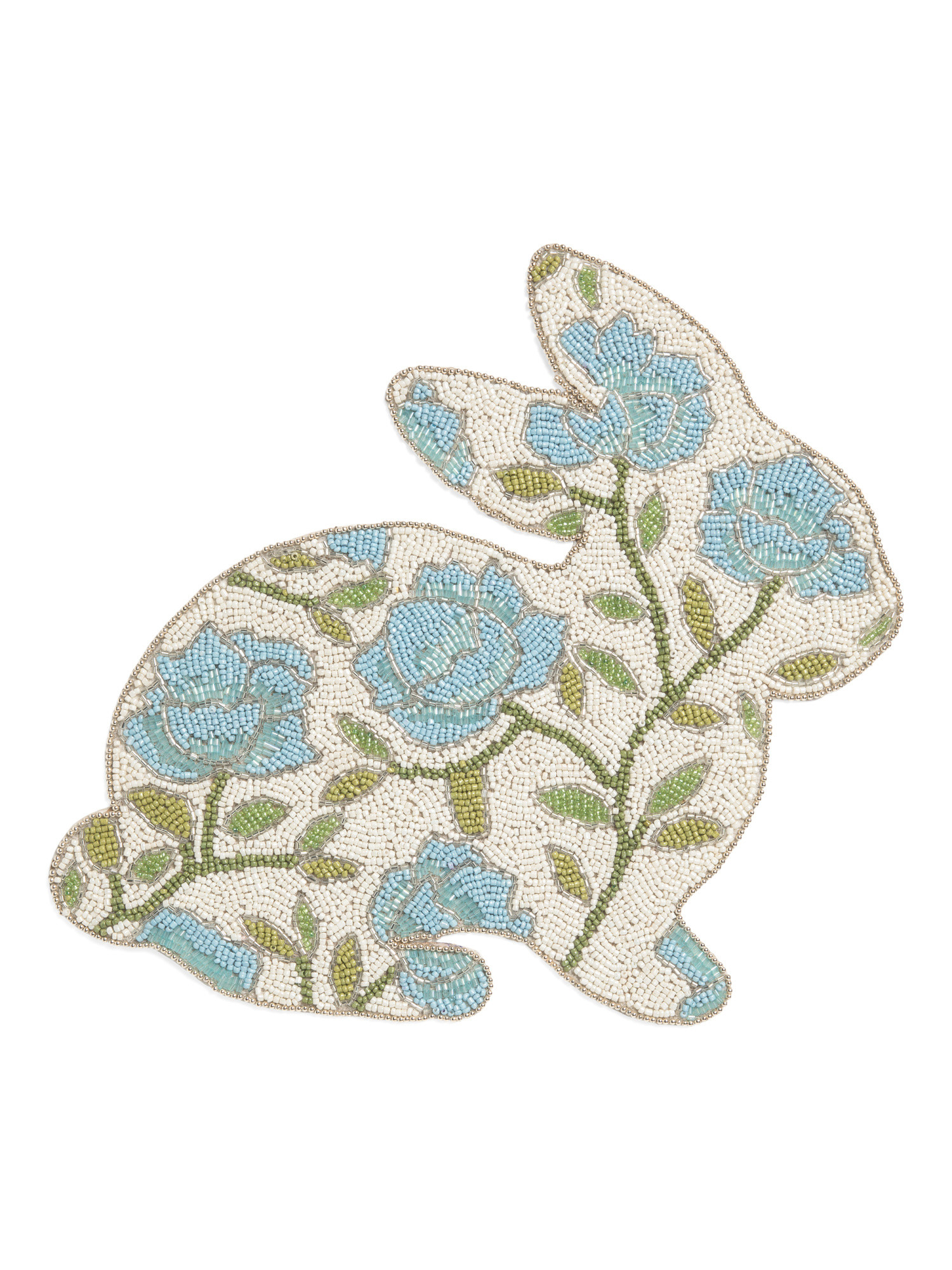 Figural Floral Bunny Beaded Placemat | TJ Maxx