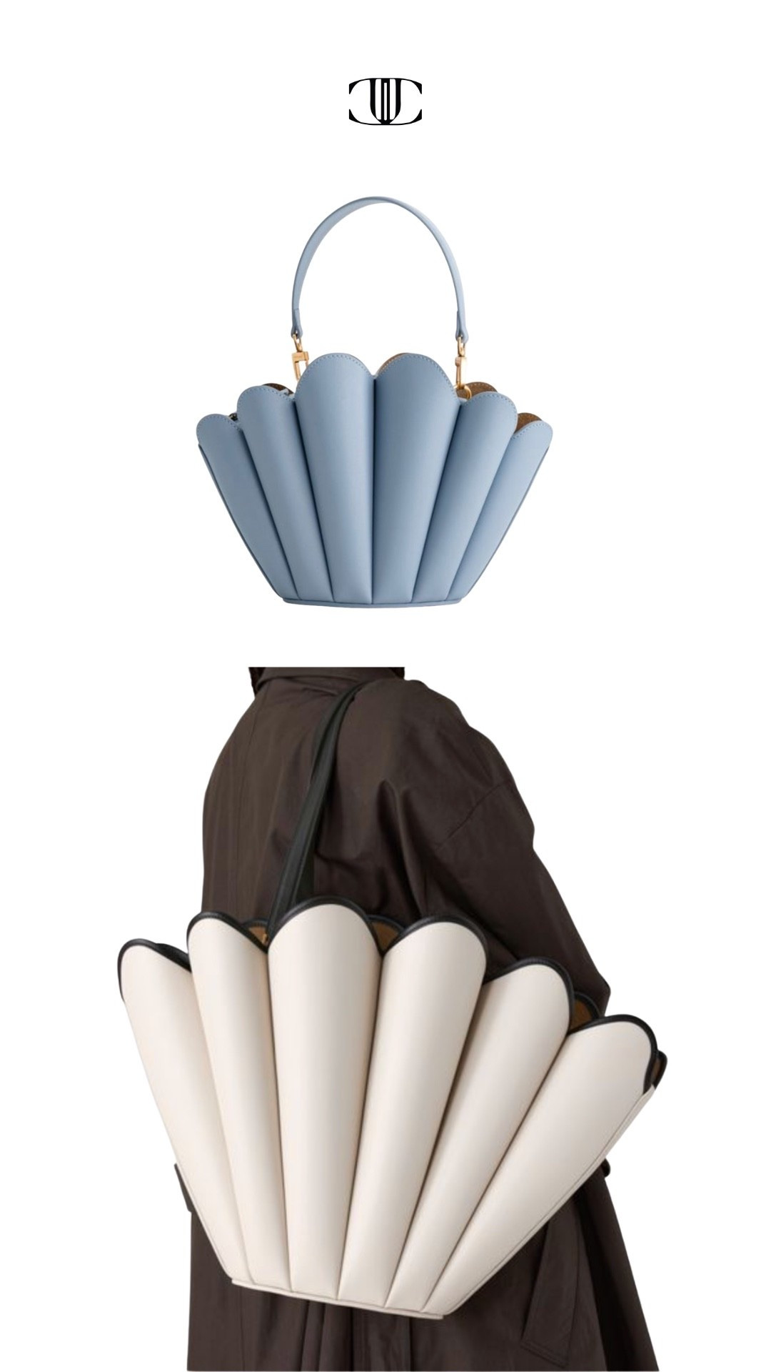 This style comes in two sizes the tote like you see here and then in a smaller handbag style.