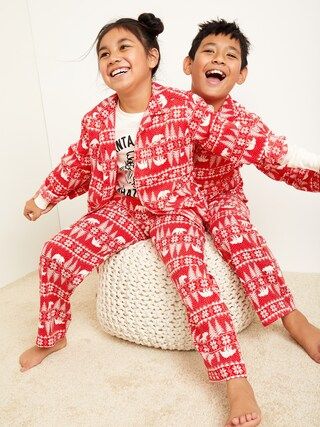 Patterned Gender-Neutral Flannel Pajama Set for Kids | Old Navy (US)