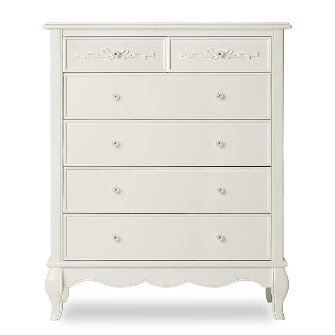 Evolur Aurora 6 Drawer, 40x22x47 Inch (Pack of 1), Ivory Lacy | Amazon (US)