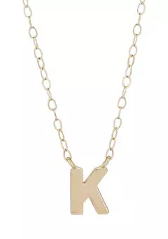 Belk & Co. Initials A Necklace in 10K Yellow Gold | Belk