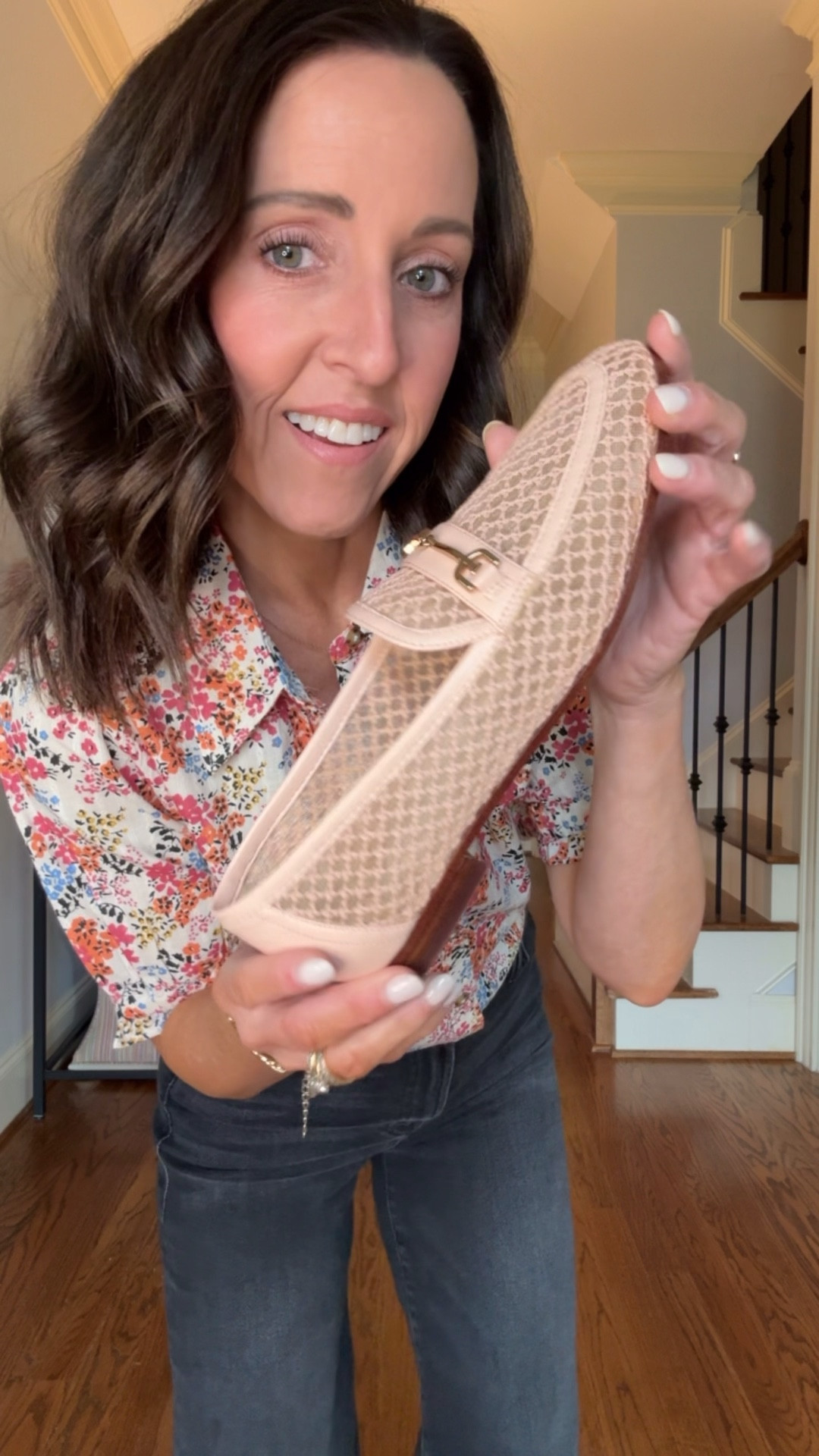 Mesh pink loafer. Floral Spring top. Black MOTHER jeans. 
Top S. Jeans TTS, 25. Loafers TTS

#LTKSeasonal #LTKOver40 #LTKootd