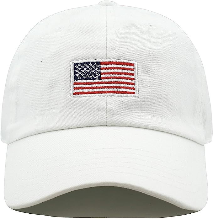 The Hat Depot USA Flag Embroidery Premium Soft 100% Cotton Low Profile Adjustable Baseball Dad Ca... | Amazon (US)