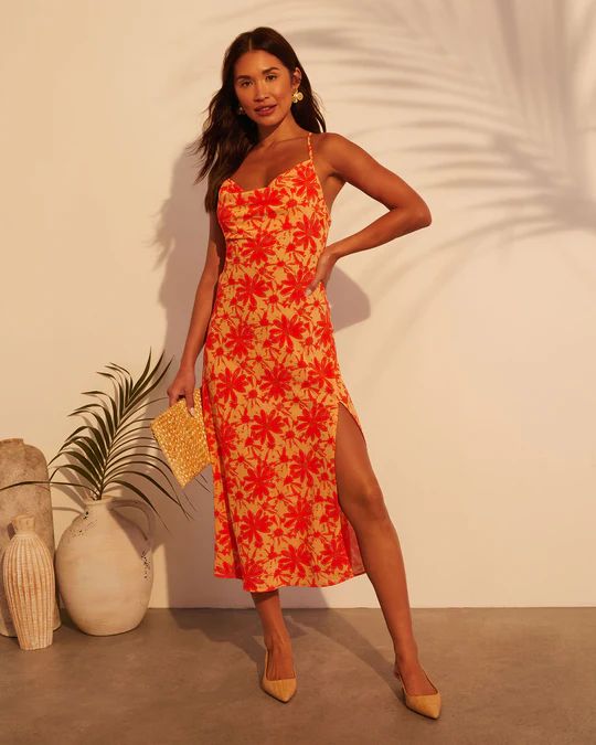 Esmeralda Floral Slip Midi Dress | VICI Collection
