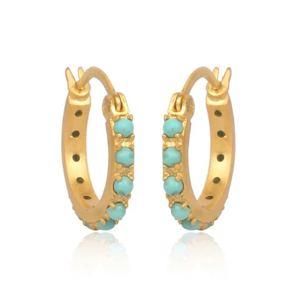 Turquoise Huggies | Christina Greene 