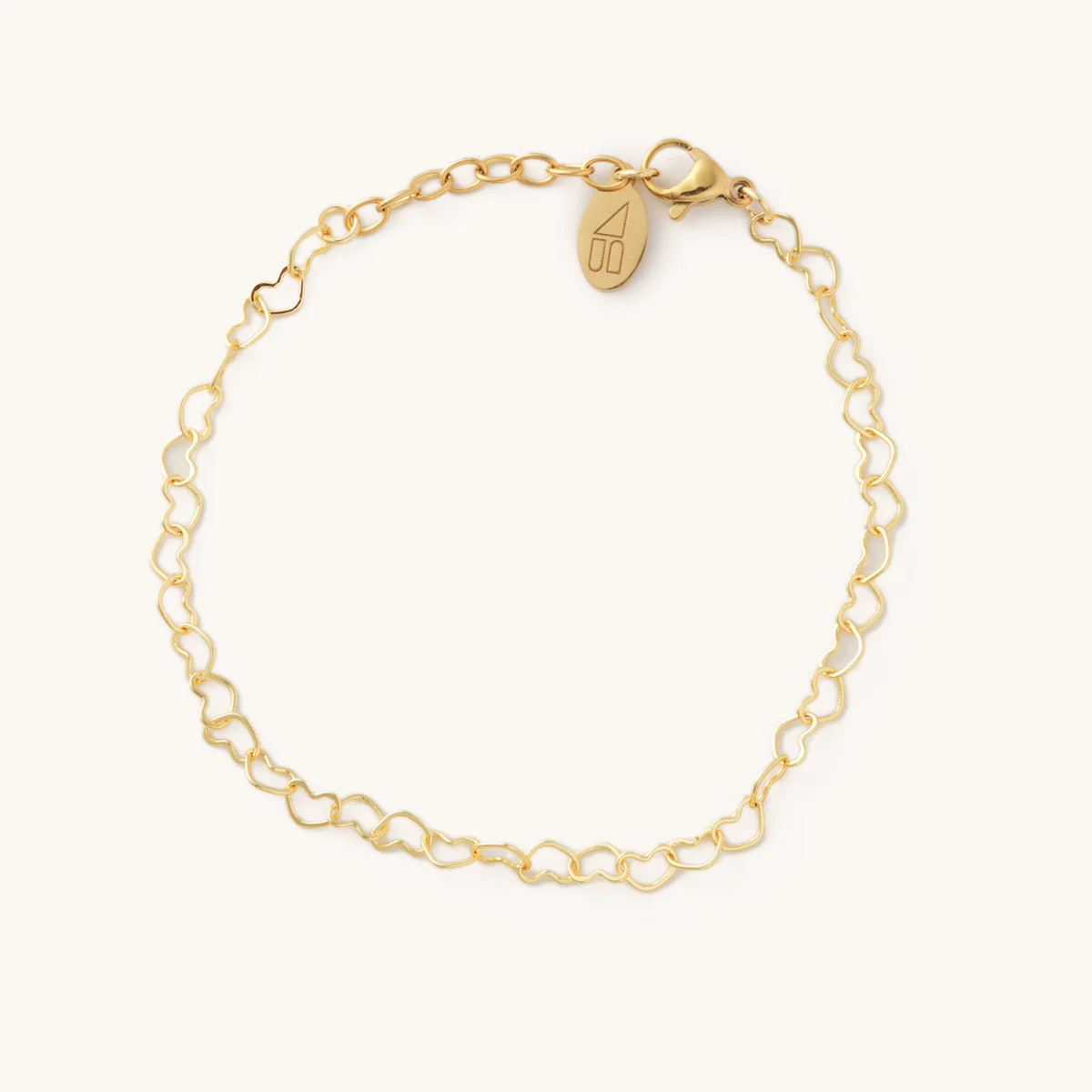 Lover Gold Heart Chain Bracelet | Nikki Smith Designs