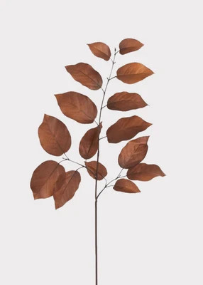 Artificial Salal Leaf Branch in Autumn Brown - 29" | Afloral