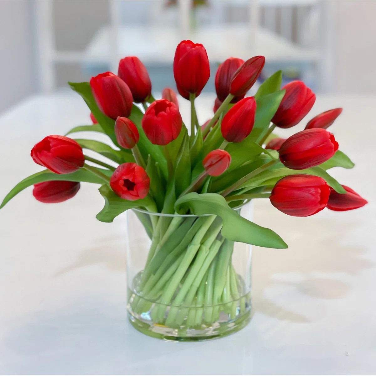 Tulip Arrangement in Vase | Wayfair North America