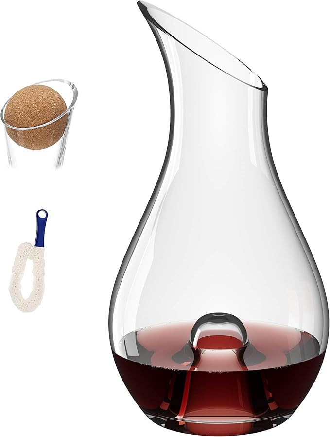 MamaHome | Premium Wine Decanter | 100% Lead-Free Hand Blown Crystal Glass | 1.3Liter | Red Wine ... | Amazon (US)