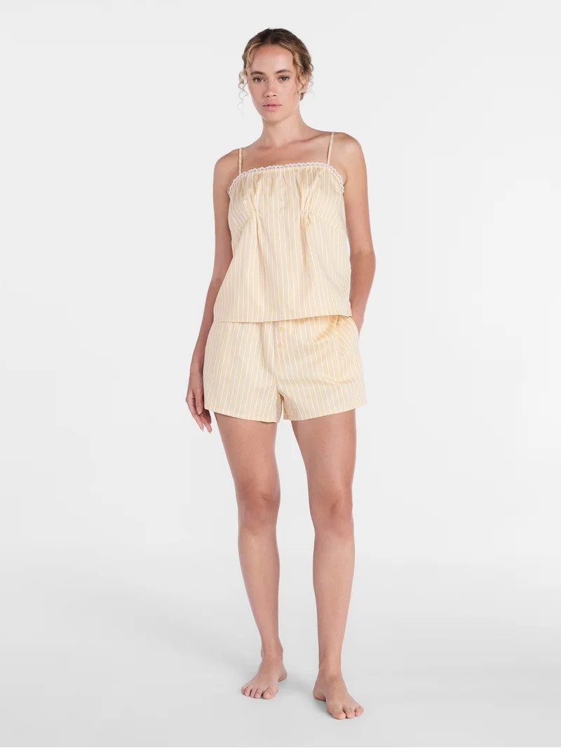 Joyspun Women's Woven Poplin Sleep Cami Top, Sizes XS-3X | Walmart (US)