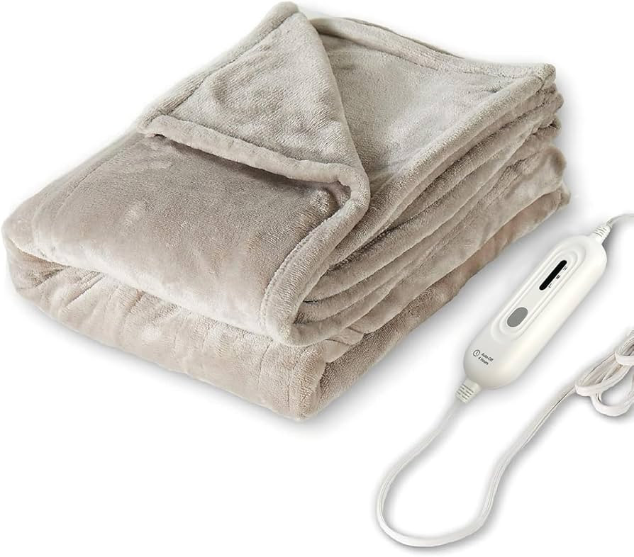 Tefici Electric Heated Blanket Throw, Super Cozy Soft 2-Layer Flannel 50" x 60" Heated Throw with... | Amazon (US)