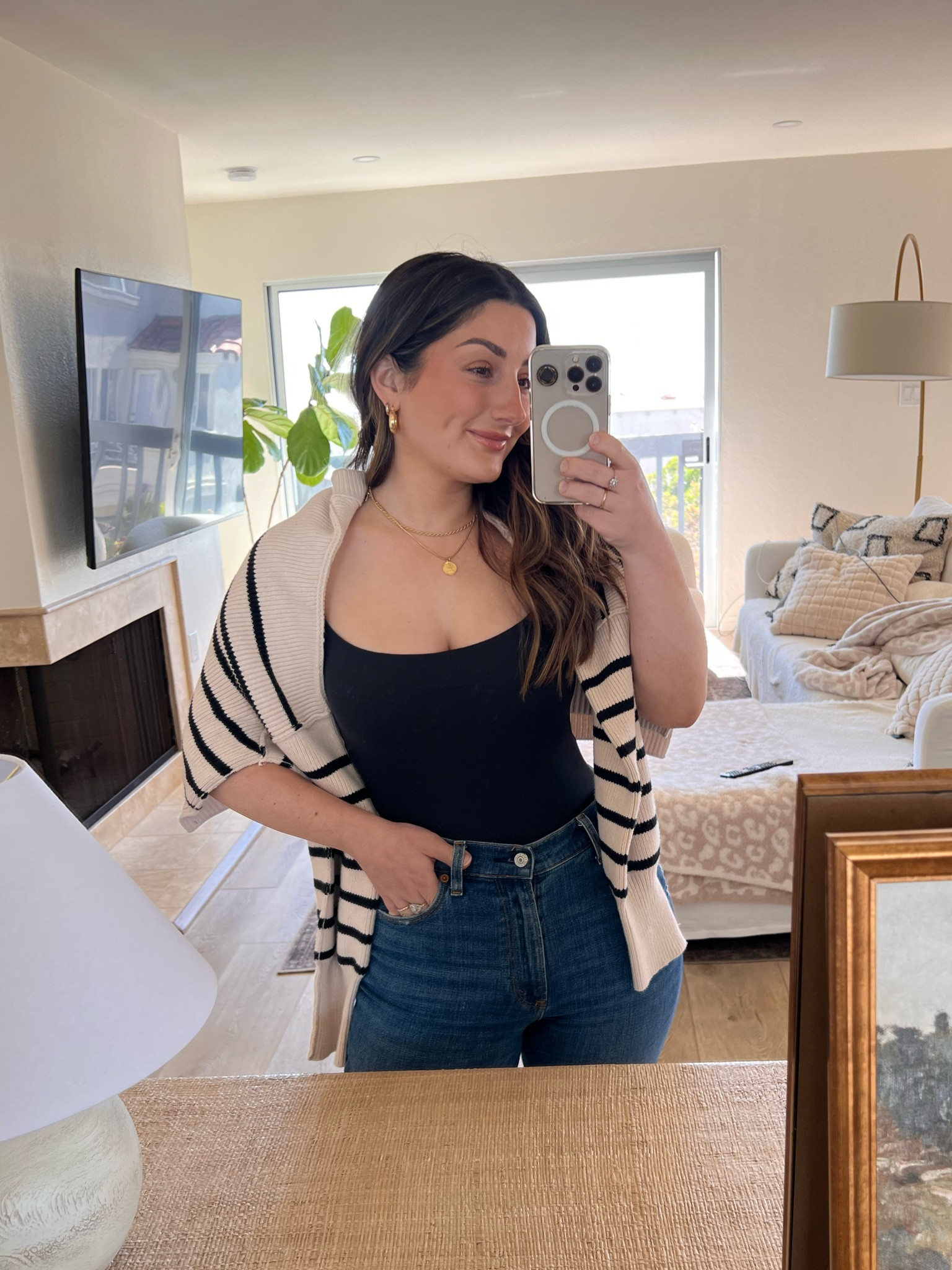 Outfit of the day- jeans size 27 short
Bodysuit size small color Onxy
Sweater size small- runs big size down 

#LTKstyletip #LTKFind #LTKunder100