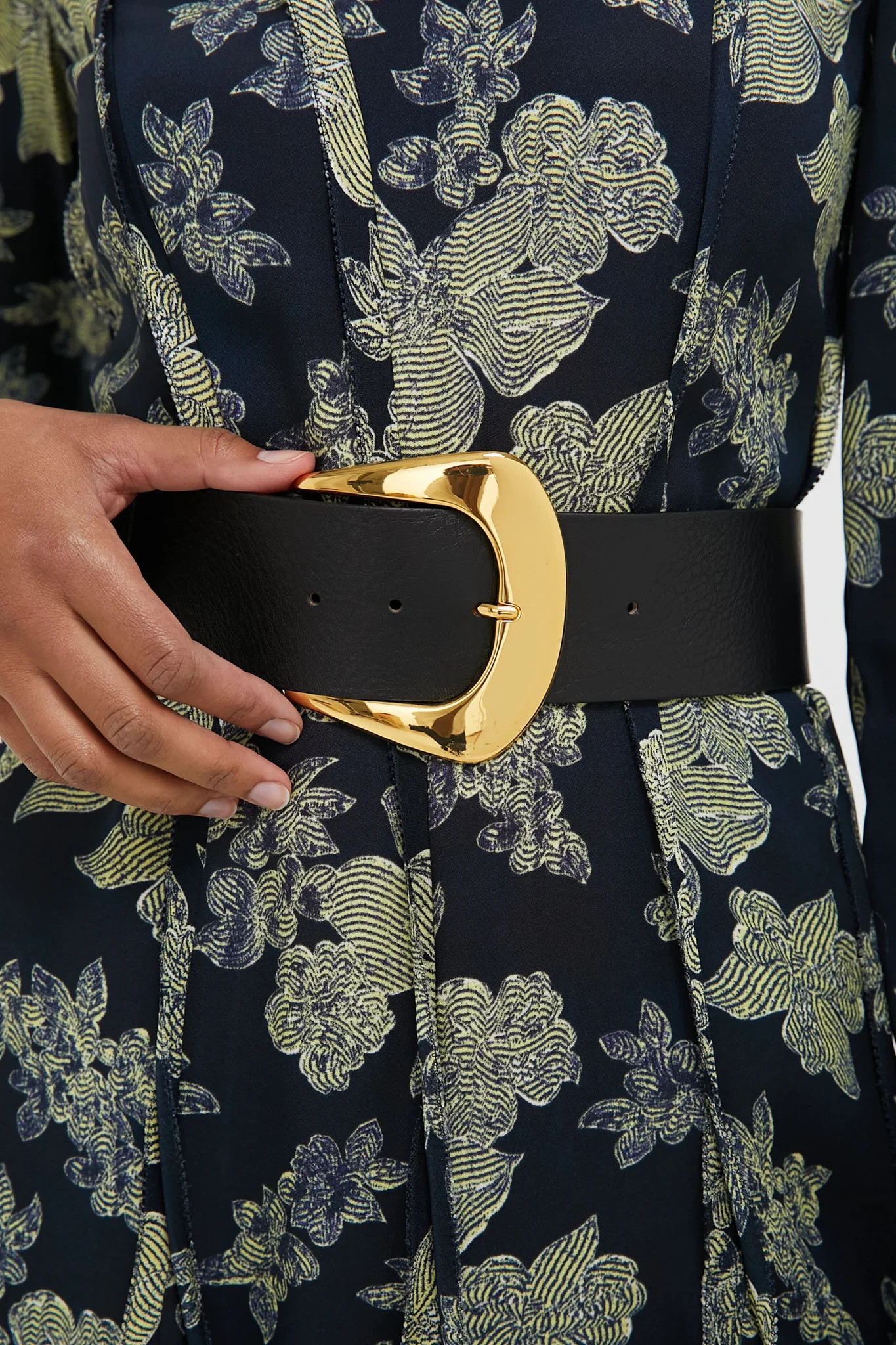 Black and Gold Matilda Napa Belt | Tuckernuck (US)