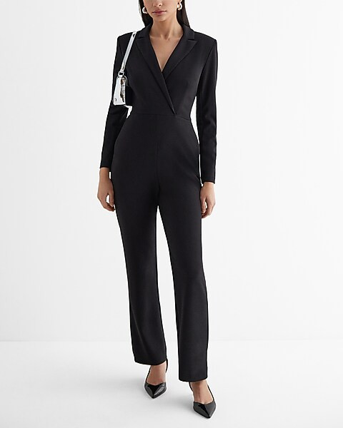 Long Sleeve Blazer Jumpsuit | Express