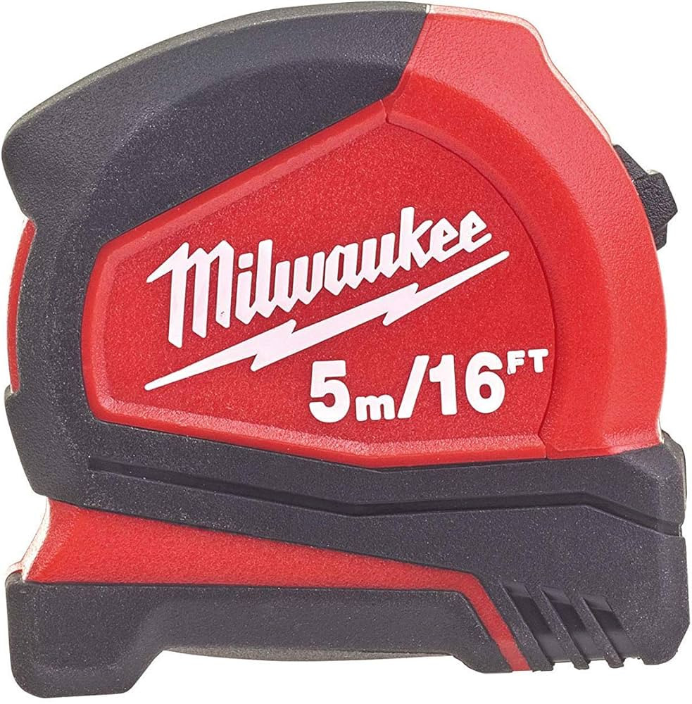 Milwaukee 4932459595 Pro Compact Tape Measure C5-16/25, Red, 5m/16ft | Amazon (US)