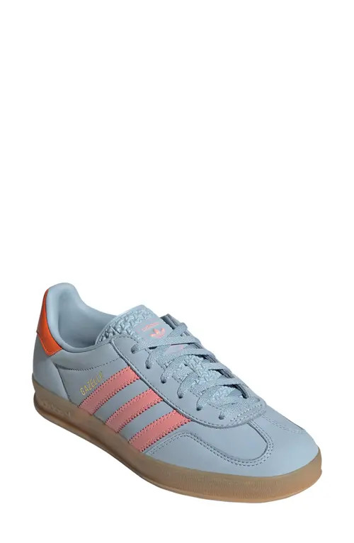 adidas Gazelle Indoor Sneaker in Wonder Blue/solar Orange/gum at Nordstrom, Size 5 | Nordstrom