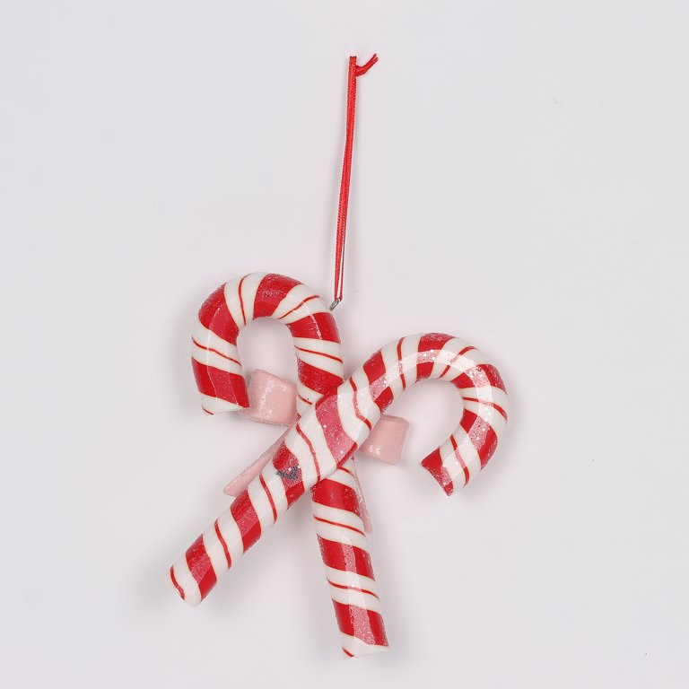 Clay Candy Cane Christmas Ornament, 4.5 in, by Holiday Time | Walmart (US)
