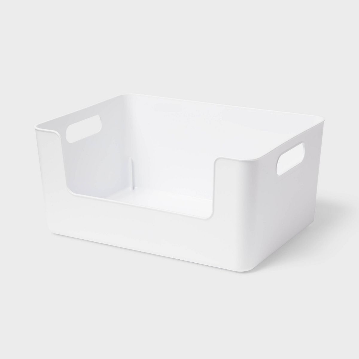 Large Plastic Open Face Pantry Bin White - Brightroom™ | Target