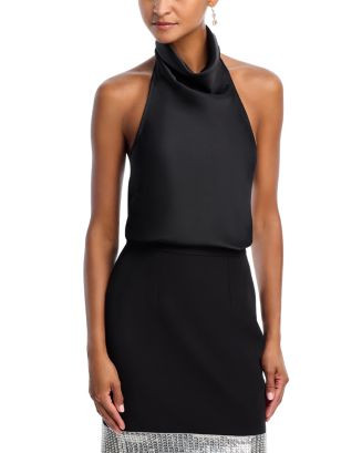 AQUA Satin Halter Top - Exclusive  | Bloomingdale's AQUA Shop All | Bloomingdale's (US)