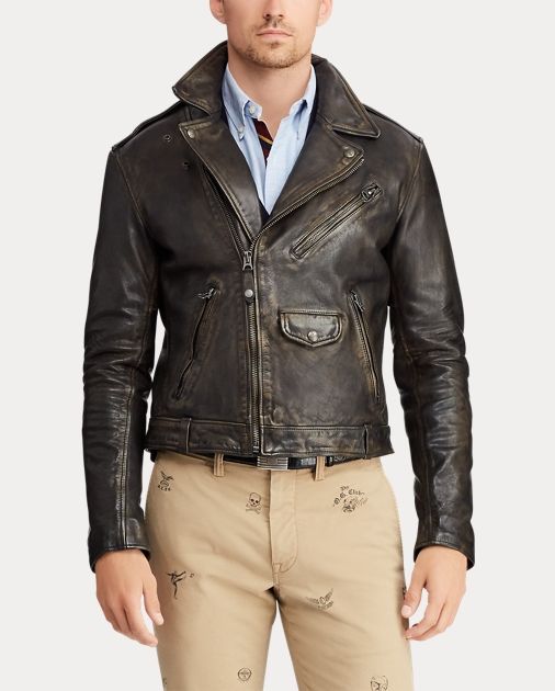 Leather Biker Jacket Tartan Wool Balmacaan Topcoat Polo Tartan Wool Twill Trouser Crest Wool Turtlen | Ralph Lauren (US)