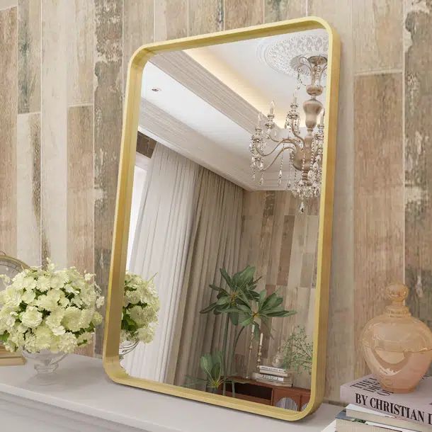 Aevar High-Strength Tempered Glass and Aluminum Alloy Framed French Cleat Mounted Wall Mirror | Wayfair North America