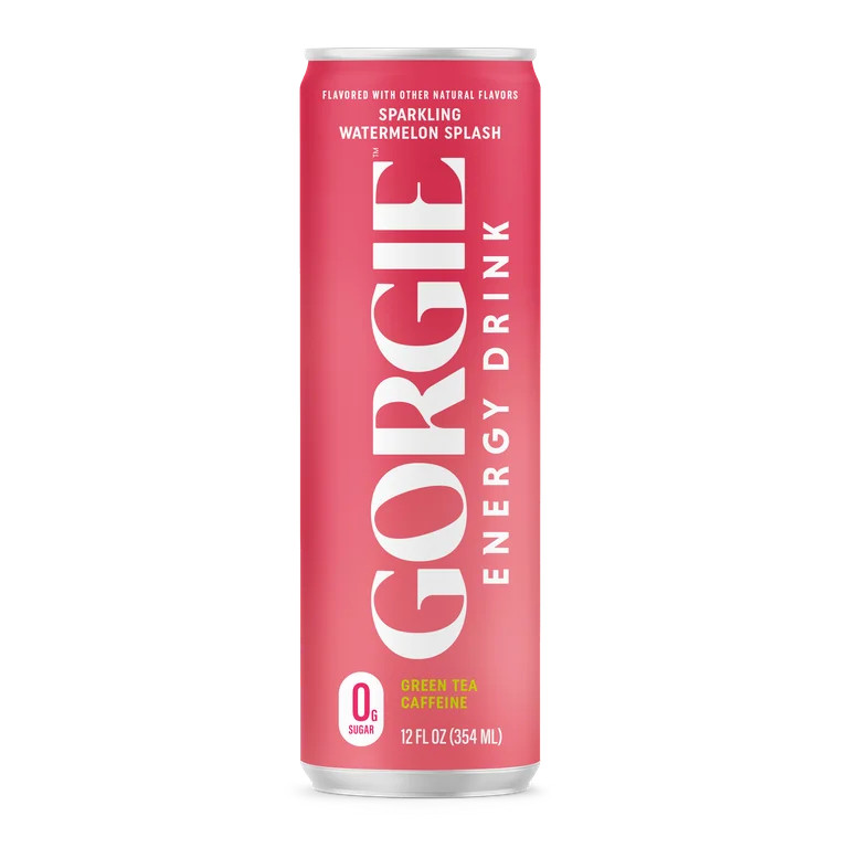 GORGIE Sparkling Energy Drink, Watermelon Splash, 0 Sugar, Natural Caffeine from Green Tea, 12 fl... | Walmart (US)