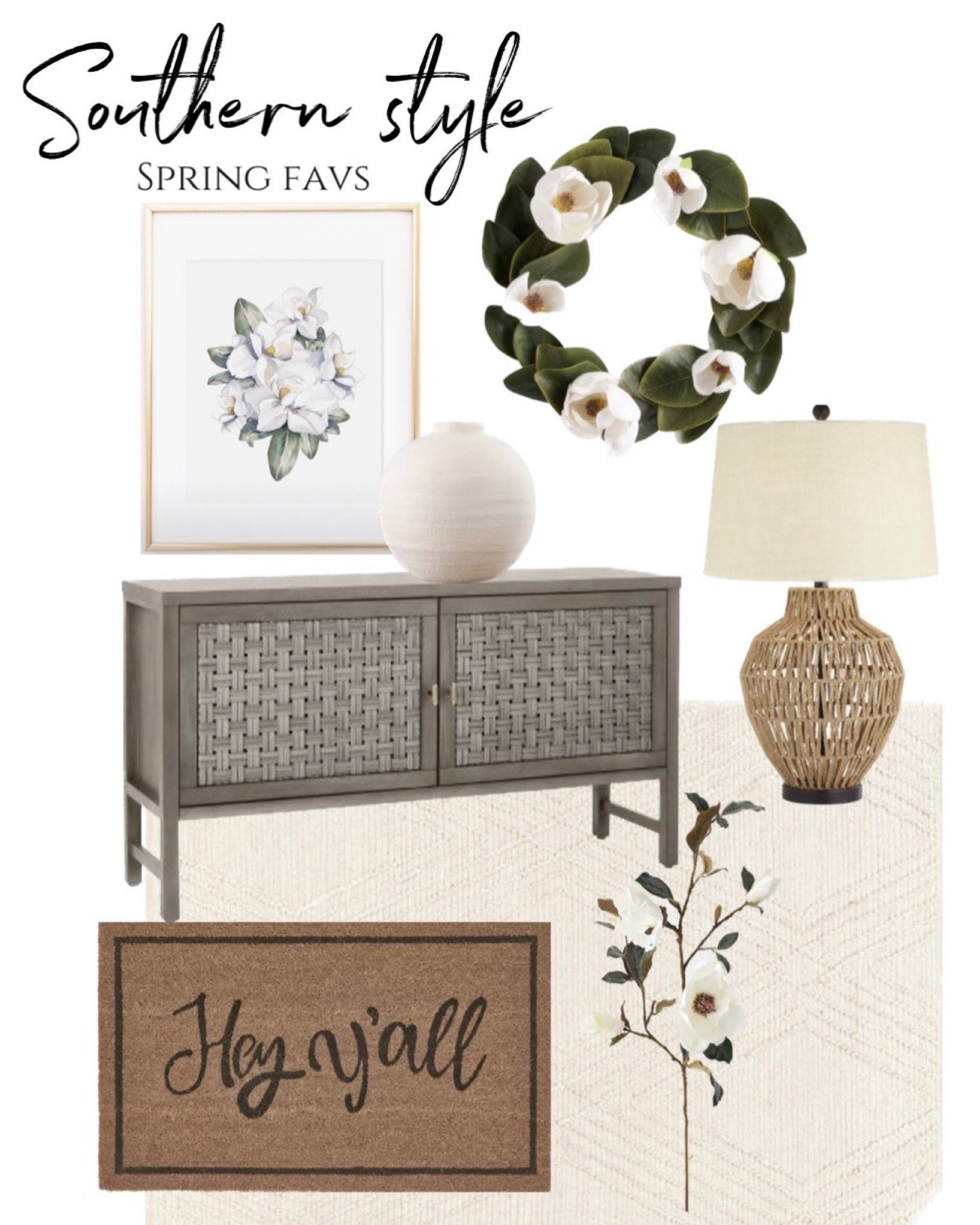 Southern style inspo! Magnolias + neutrals are a favorite always 🫶🏼🤍 

#LTKhome #LTKstyletip