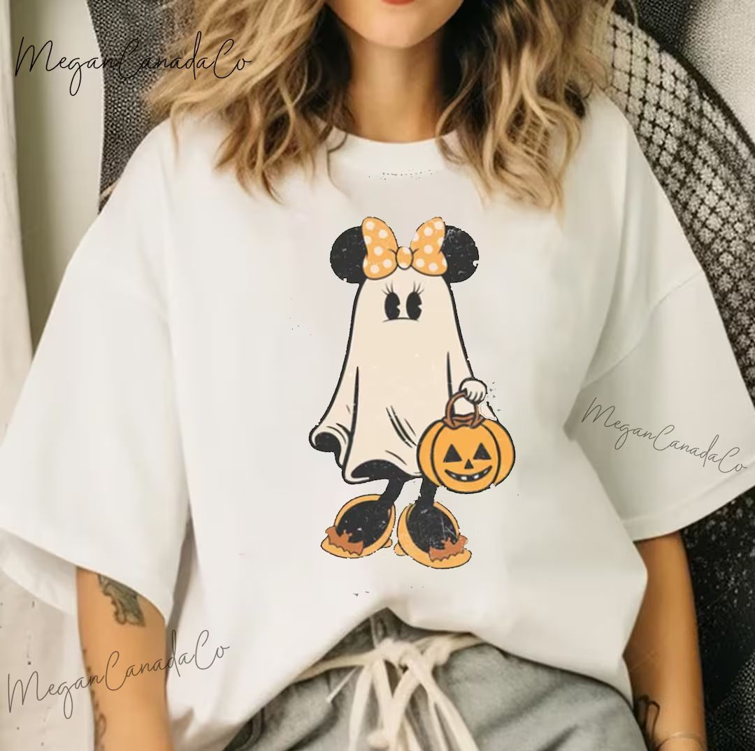 Minnie Ghost Halloween Comfort Color Shirt, Vintage Minnie Spooky Season Shirt, Micke-y's Not So ... | Etsy (US)