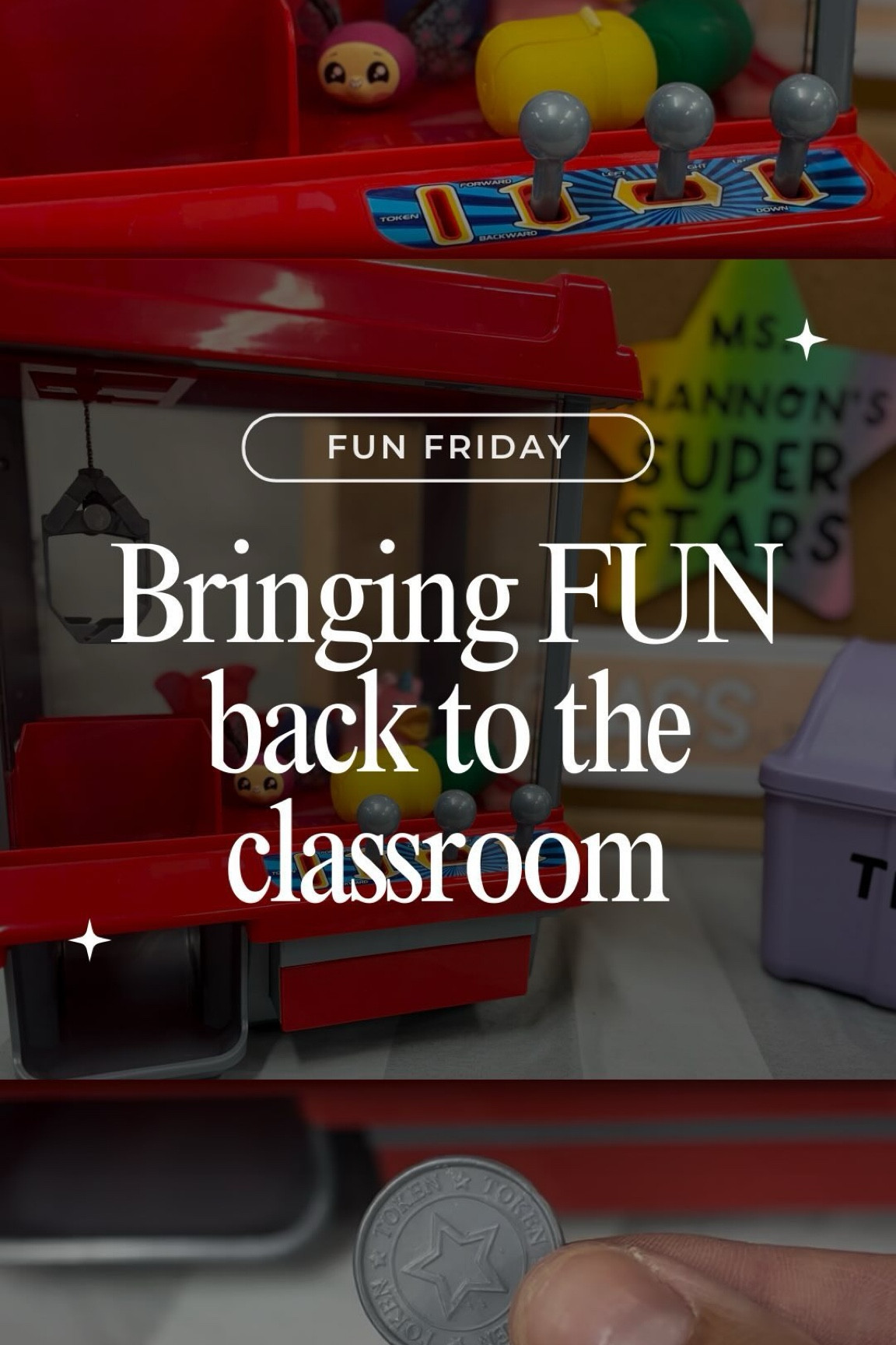 FUN FRIDAY 🎉

We clawed our way through the week to have FUN FRIDAY! My students earn money throughout the week anytime they’re caught making good choices. It’s a great opportunity to highlight each student, especially those that need extra reminders. Everyone earns money and NO ONE can get it taken away. Once you earn it, it’s yours! 

Checkout your local gifting pages on FB for freebies, like this claw machine! It was in perfect condition and FREE!
