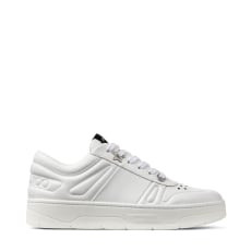 White Calf Leather Lace Up Trainers | Jimmy Choo (US)