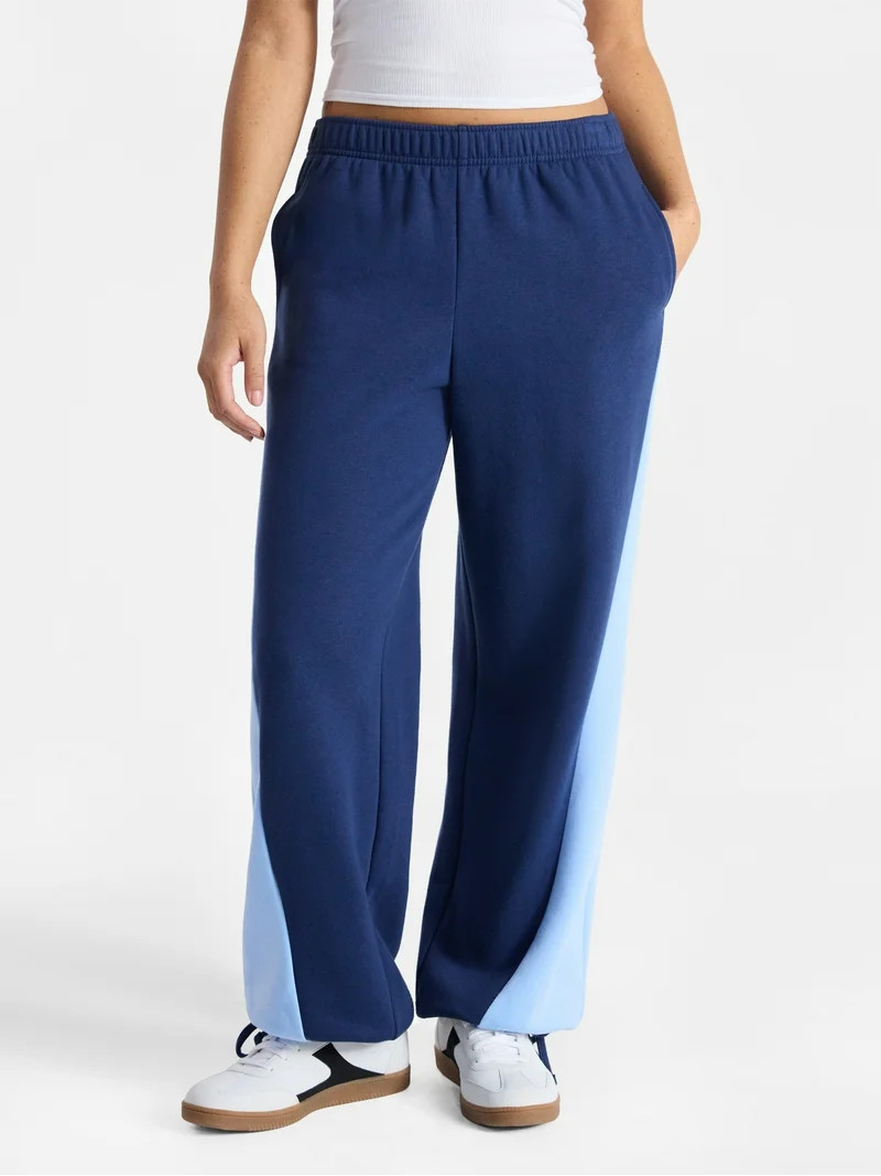 No Boundaries Colorblock Joggers, 30'' Inseam, Women’s | Walmart (US)