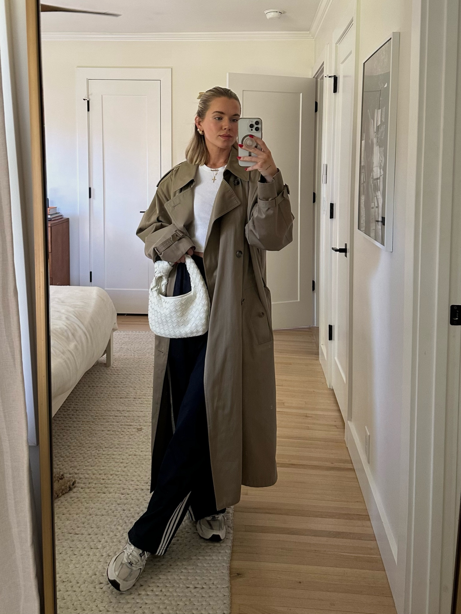 Trench coat season and my favorite Bottega dupe 🩶

#LTKfindsunder100 #LTKSeasonal #LTKstyletip