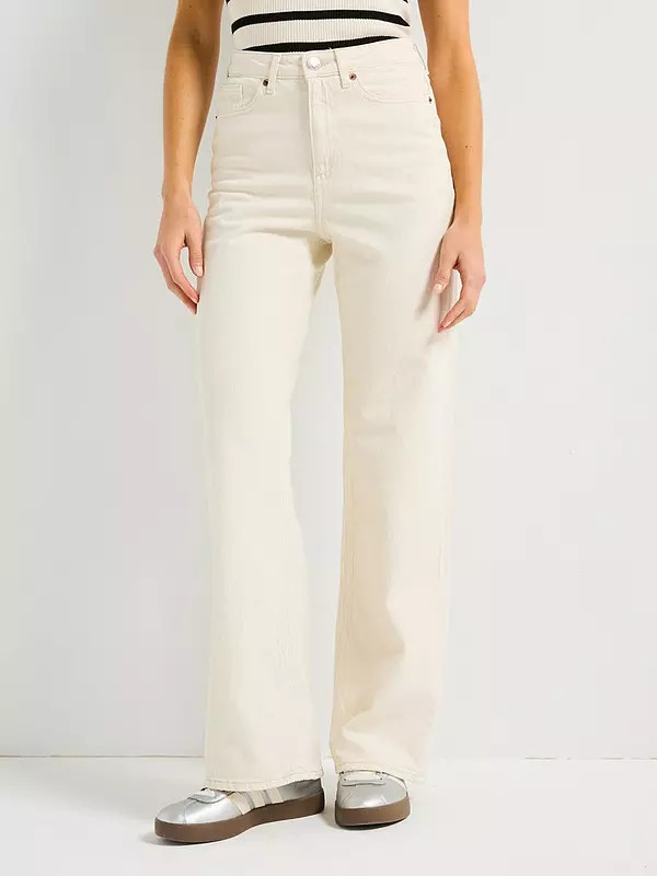 Vero Moda Tessa High Rise Wide Jean - White | Very (UK)