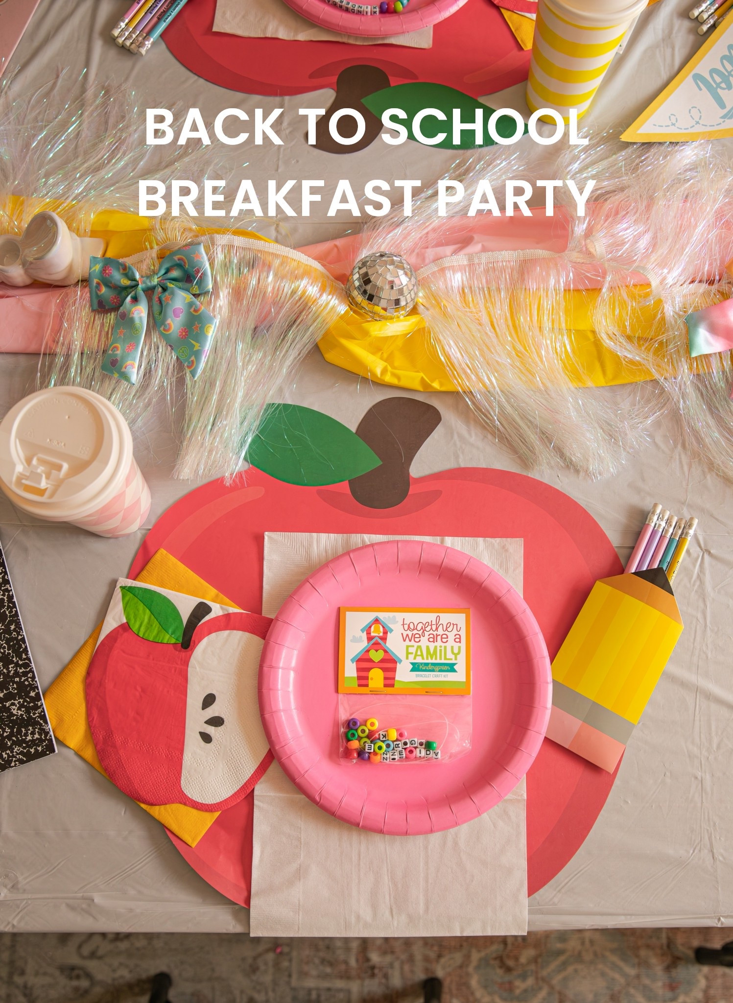 Send them back to school on their first day with a fabulous breakfast, filled with crafts, magical decorations, and memories to last forever 🩷 Party decor for back to school and school supplies all found in one place! #backtoschool #schoolsupplies #backtoschoolparty 

#LTKSeasonal #LTKParties #LTKKids