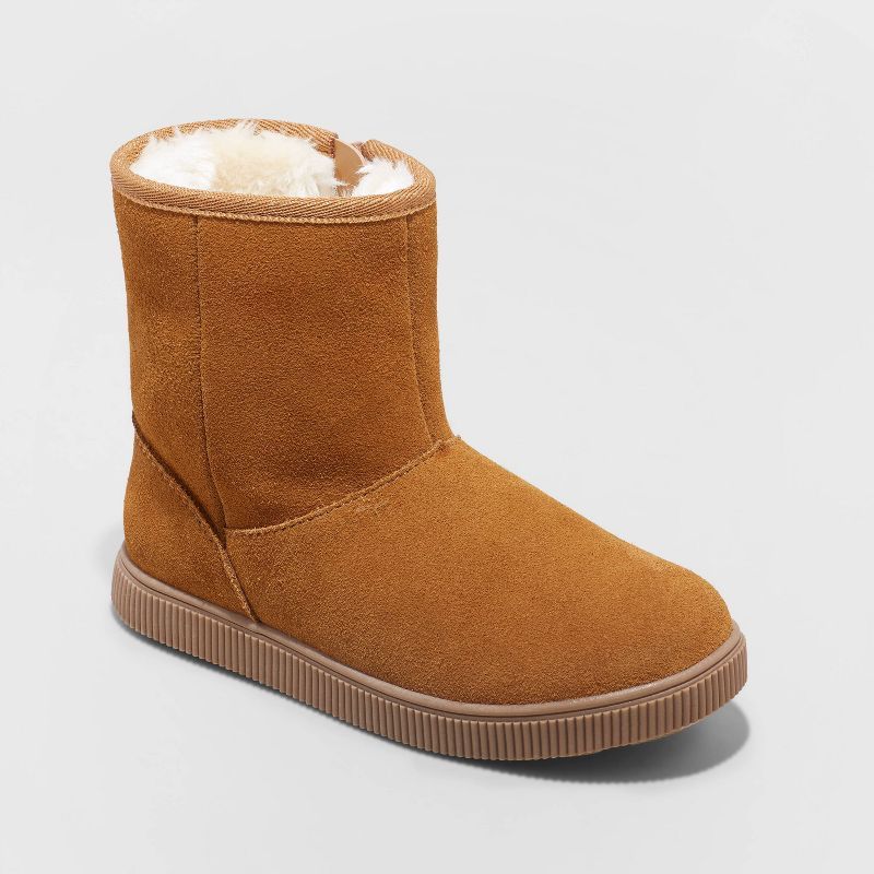 Girls' Hannah Zipper Winter Shearling Style Boots - Cat & Jack™ | Target