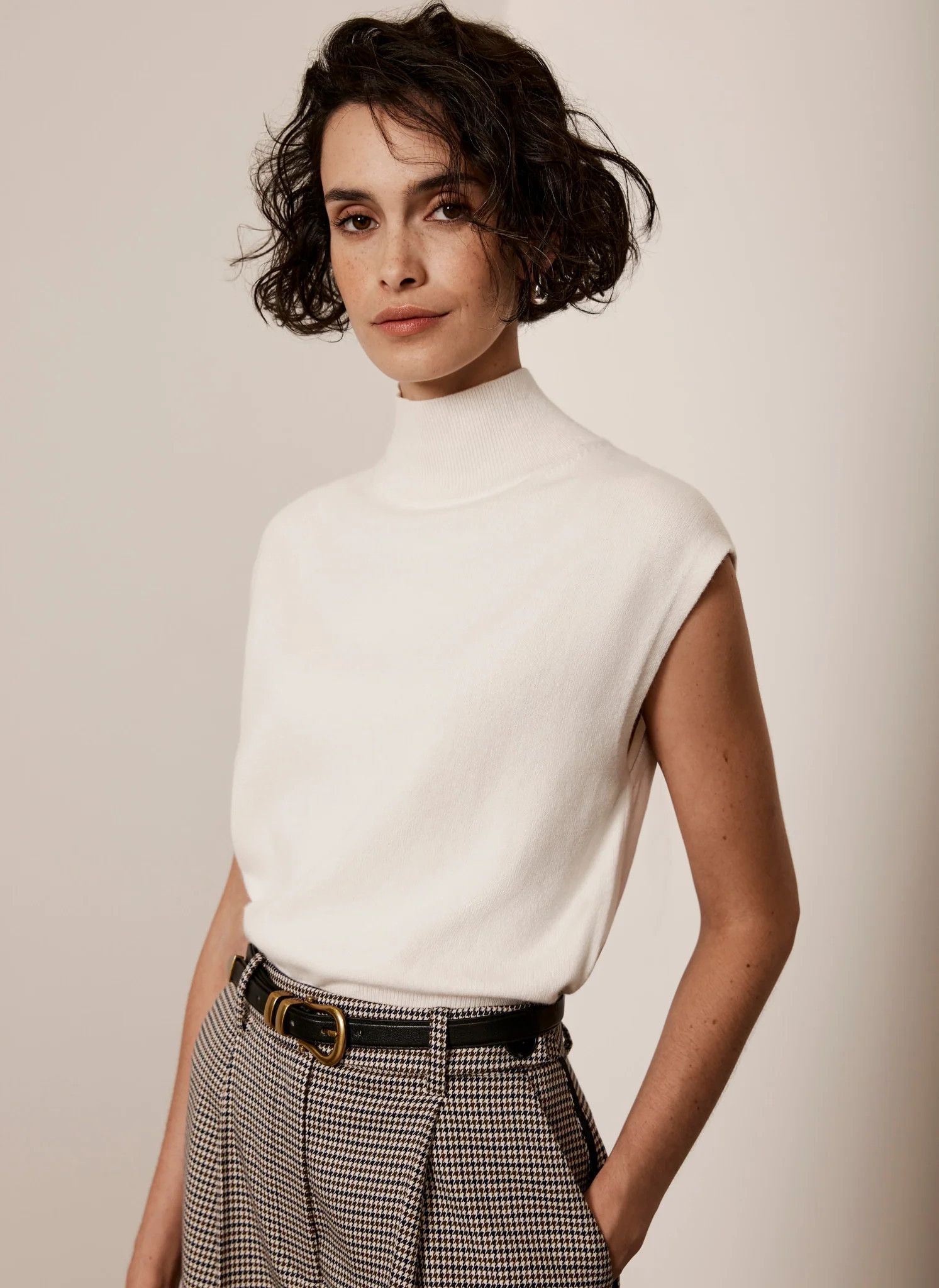 Cream Wool Blend Knit Top | Mint Velvet