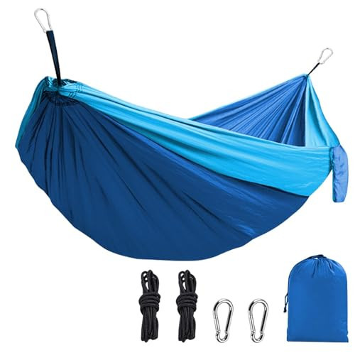 Camping Hammock with Heavy Duty Tree Straps, 660lbs Portable Hammock Tent for Outside, Outdoor Camper Hiker Essentials for Hiking Backpacking Backyard Beach(Glue) | Amazon (US)